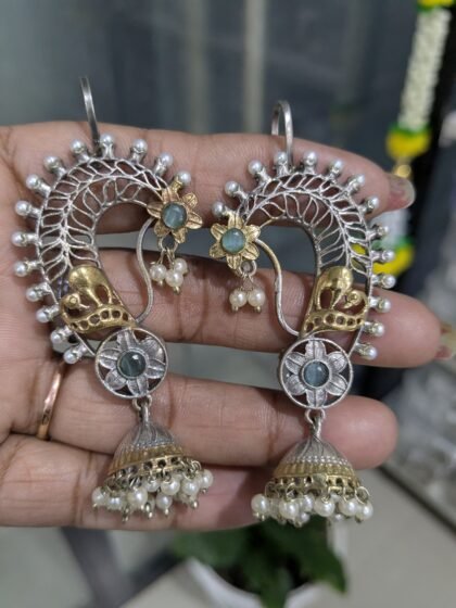 EAR CUFF DUAL TONE LIGHT BLUE