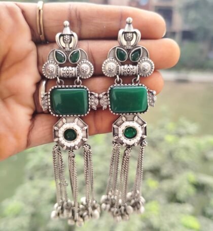 EARRING STONE-GREEN