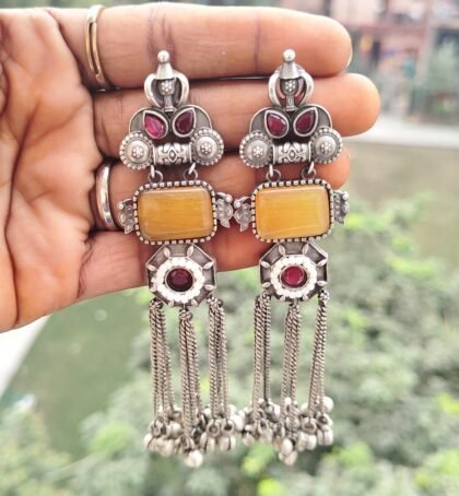 EARRING STONE-YELLOW