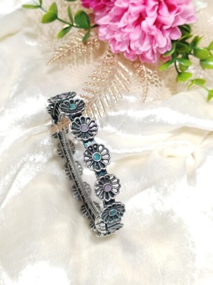 SCREW KADA PINK AND SKY BLUE STONE - SINGLE PIECE