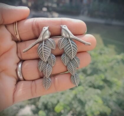 STUD SILVER EARRING BIRD