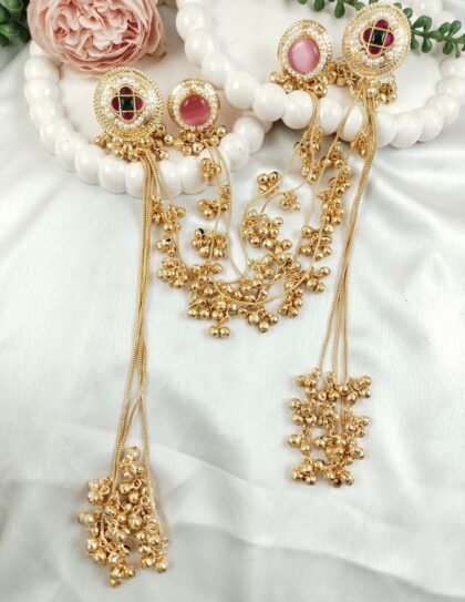 BEAUTIFUL KASHMIRI EARRING-PINK