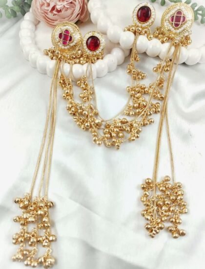 BEAUTIFUL KASHMIRI EARRING-RED