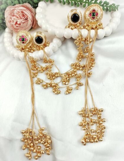 BEAUTIFUL KASHMIRI EARRING-BLACK RED