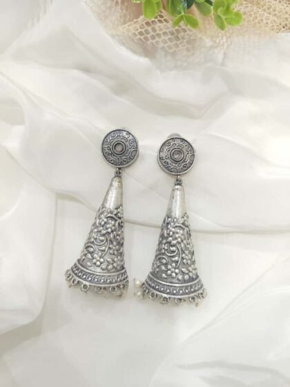 SILVER  EARRINGS STONE-PINK