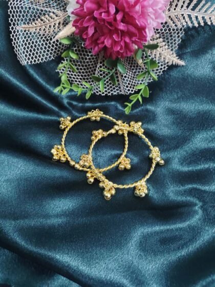 GHUNGROO BANGLE BRIGHT GOLDEN PAIR