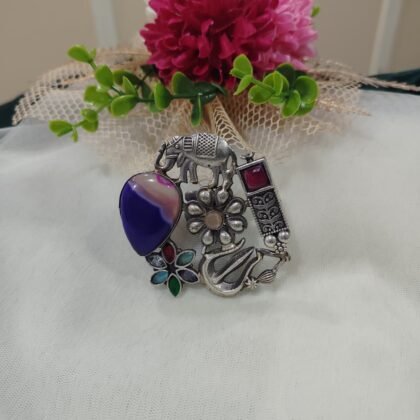 FUSION RING MONALISA STONE-BLUE,RED