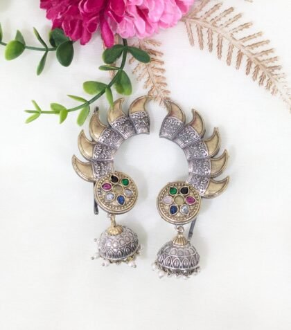 DUAL TONE EAR CUFF STONE - MULTI