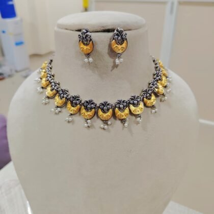 NECKLACE SET DUAL TONE