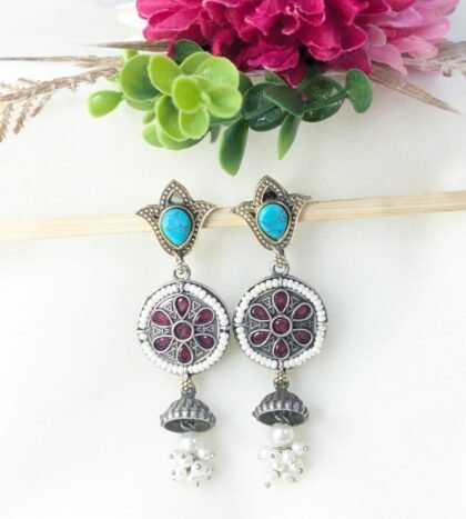 DUAI TONE JHUMKI EARRING-FIROZI
