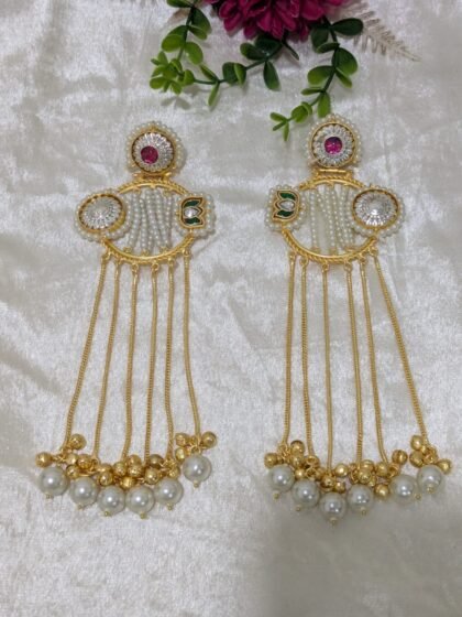 KASHMIRI  STATEMENT EARRING DUAL TONE